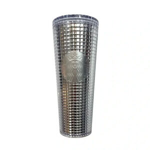 NWT Starbucks 2020 Platinum Bling Silver Studded Venti Tumbler 24oz